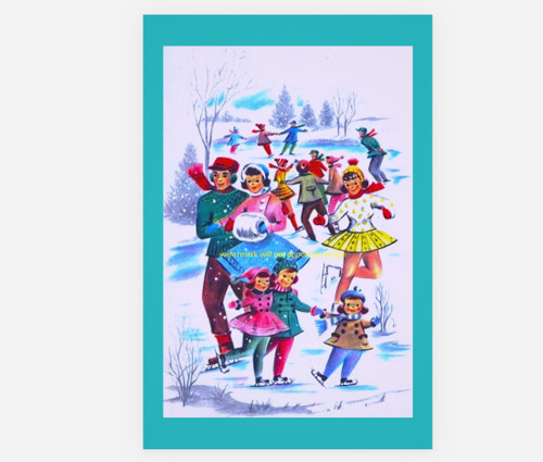Cartolina stampa pattinatori - /,