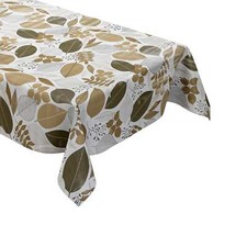 MEWATU Tela Cerata Tovaglia Marrone Foglie Fogliame Autunno B4052-03 Angolare