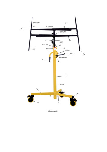 Carrello alzalastre