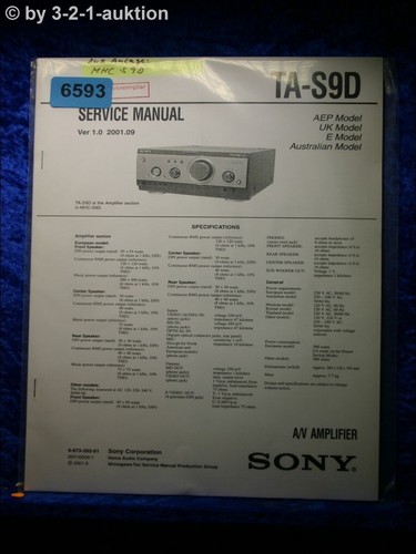 Sony service manual - ta, s9d