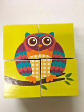 Set cubi in legno, puzzle animali, albero, blocchetti, gioco bambini Oops giochi