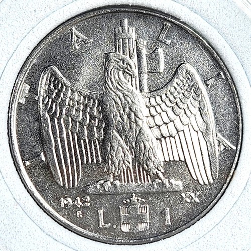 1942 italia lira moneta x5 - 1942-r,