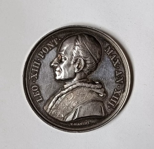 Medaglia leone xiii - leone, anno