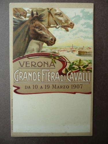 Cartolina fiera cavalli verona - cartolina,