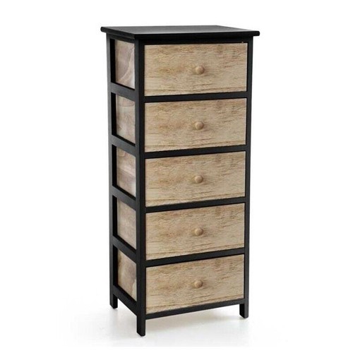 Cassettiera legno nero con - cassettiera,