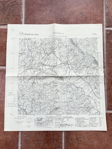 Aidussina 1932 slovenia - aidussina, carta