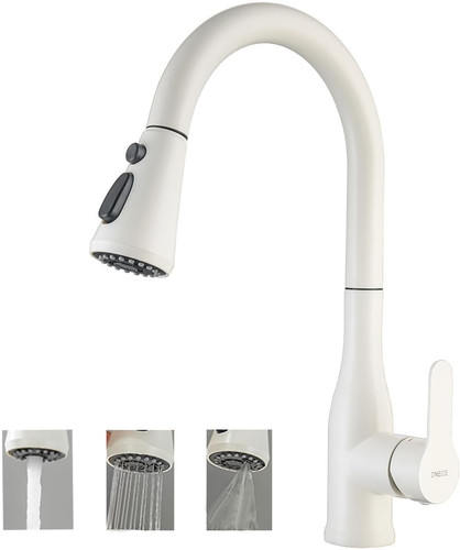 Rubinetto cucina bianco con - bianco,