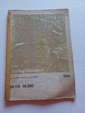 Harley-Davidson SX 175 - SX 250 1974 catalogo ricambi originale italiano