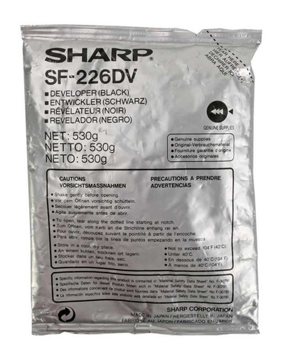 Sharp 226dv developer - sharp, sf-226dv