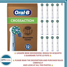 Oral-B Cross Action Testine Ricambio Spazzolino Elettrico 12 Pezzi Originali