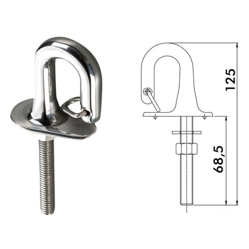Gancio sci inox nautico - inox,