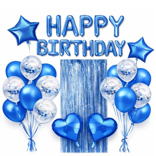 Palloncini foil blu buon - blu,