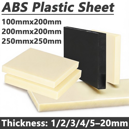 Foglio plastica abs - abs, nero/beige