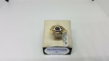 ANELLO DONNA VINTAGE ORO 18KT CON ZAFFIRO E DIAMANTI (3053) FONDO DI MAGAZZINO
