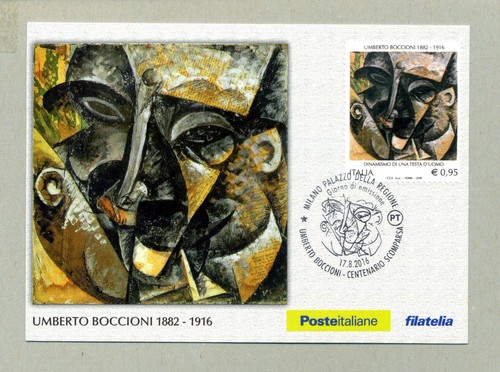 Boccioni cartolina filatelica - boccioni,