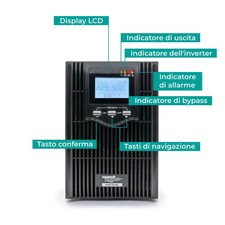 UPS onda Sinusoidale pura 3000VA 2400W Gruppo di Continuità on line Pellet PC