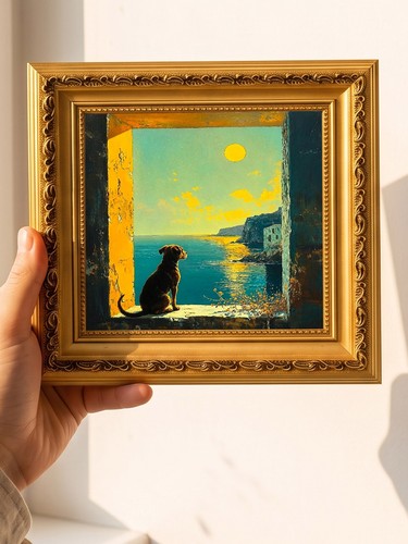 Cane alla finestra - del, mare
