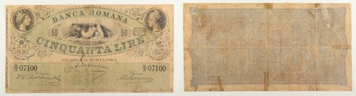 Banca romana lire - lire, 1872
