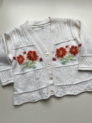 Giacca vintage cardigan bianco