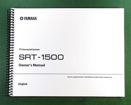Yamaha srt 1500 instruction - yamaha, srt-1500