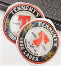 TENNENT'S BEER ADESIVO GOMMATO MEDAGLIONE PER FRONTALE DISTILLATORI