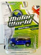 1:64 Greenlight Motor World Blu Mini Cooper Clubman Edizione Britannica Serie 5