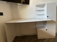 Scrivania con Libreria Bianca