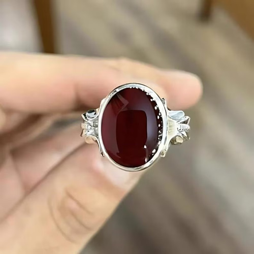 Anello uomo rosso profondo - anello,