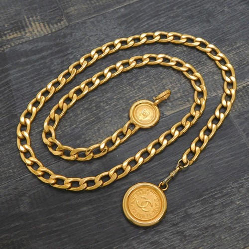 Chanel placcato oro logo - chanel,