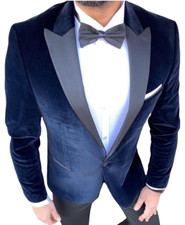 Abito Da Sposa In Velluto Blu