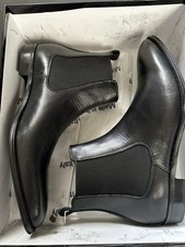 Stivaletti Chelsea Artigiani Aurelio Giocondi uomo pelle nera nuovi con scatola 46