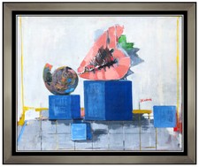 Andre Segovia Originale Olio Dipinto Su Tavola Cibo Still Life Autografata Art