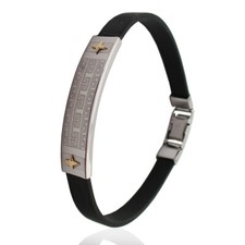 Bracciale caucciù con - bracciale, in