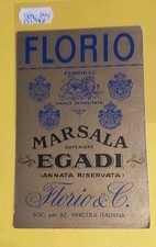 Cartolina: Pubblicitaria Florio Marsala Superiore E Annata Riservata F/P da Foto