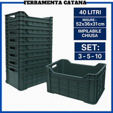 cassetta cassette agricola imbilabili chiusa in plastica per olive uva raccolta