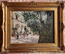 Dipinto olio su tela  di Paolo De Robertis in cornice 