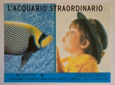 SPLENDIDO BIGLIETTO "ACQUARIO DI GENOVA" del 1995.