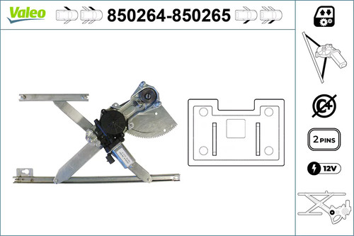 Alzacristallo valeo 850264 per - 850264,
