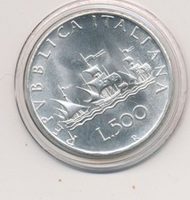 1981 Italia, Repubblica 500 Lire Argento, Veliero FDC