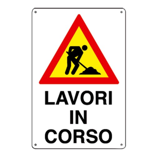 Cartello lavori corso in - cartello,