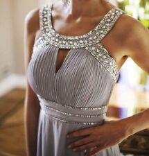 Abito donna lungo damigella cerimonia elegante con stola abbinata NUOVO