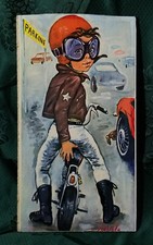 Idylle Falconi AKA Jolylle Vintage JOUNG BIKER  '60 Wide Eyes Art 1960 Kitsch