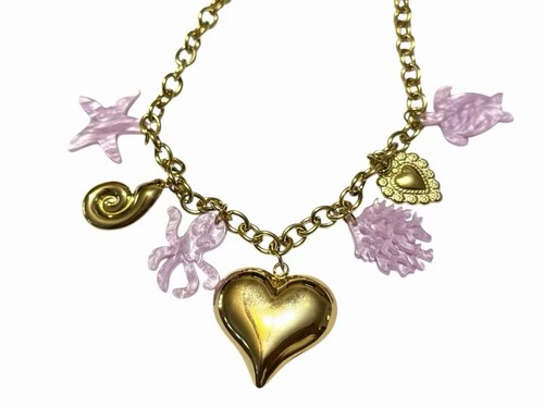 Collana acciaio cuore - collana,