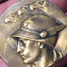 MEDAGLIA REGNO ASSOCIAZIONE NAZIONALE ALPINI  XIII^ ADUNATA NAPOLI 1932  A.N.A.