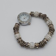 Bracciale BOER fantasia tono argento strass incrociato estate quarzo orologio