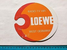 ADESIVO LOEWE RADIO TV HI-FI WEST GERMANY VINTAGE ANNI 80 OLD STICKER KLEBER