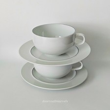 2 set tazze e piattini Royal Copenhagen Fajance LINEA BLU #3074 #3066 Danimarca