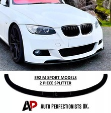 Spoiler labbro splitter anteriore nero lucido BMW serie 3 E92 E93 M Sport 2004-2012