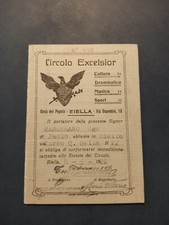 Tessera Partito Socialista Italiano PSI Casa Del Popolo Di Biella 1922 Cattolici