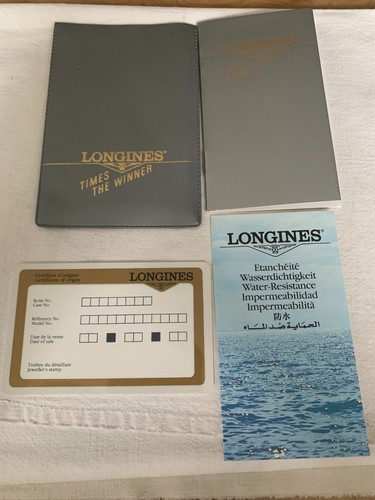 Longines garanzia card - longines,
